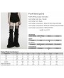 Punk Rave Black Gothic Punk Detachable Flared Pants for Women