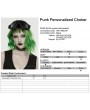 Punk Rave Black Gothic Punk Leather and Metal Personalized Choker