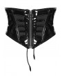 Punk Rave Black Gothic Cyberpunk Gloss Patent Leather Corset Waistband
