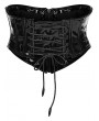 Punk Rave Black Gothic Cyberpunk Gloss Patent Leather Corset Waistband