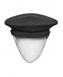 Punk Rave Black Gothic Punk Military Glossy Leather Hat