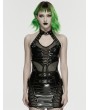 Punk Rave Black Gothic Punk Structured Hollow Vest Top for Women
