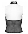 Punk Rave Black Gothic Punk Structured Hollow Vest Top for Women
