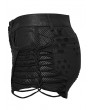 Punk Rave Black Gothic Punk Patterned Low Waist Shorts for Women
