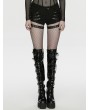Punk Rave Black Gothic Punk Low Waist Personalized Shorts for Women