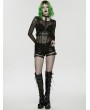 Punk Rave Black Gothic Punk Low Waist Personalized Shorts for Women