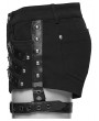 Punk Rave Black Gothic Punk Low Waist Personalized Shorts for Women