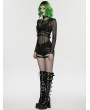 Punk Rave Black and Green Cyberpunk Gothic Skeleton Chain Harness
