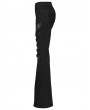 Punk Rave Black Gothic Punk Mesh Spliced Flared Pants for Women