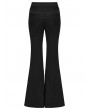 Punk Rave Black Gothic Punk Mesh Spliced Flared Pants for Women
