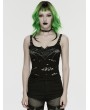 Punk Rave Black Gothic Punk Punk Spider Tattered Vest Top for Women
