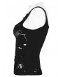 Punk Rave Black Gothic Punk Punk Spider Tattered Vest Top for Women