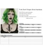 Punk Rave Black Gothic Punk Devil Dragon Bone Necklace