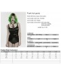 Punk Rave Black Gothic Motorcycle Punk Hot Pants for Women