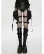 Punk Rave Black Gothic Punk Belt Leg Harness with Bag