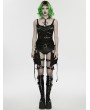 Punk Rave Black Gothic Punk Belt Leg Harness with Bag