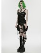 Punk Rave Black Gothic Punk Belt Leg Harness with Bag