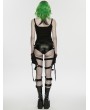 Punk Rave Black Gothic Punk Belt Leg Harness with Bag