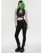 Punk Rave Black Gothic Cyberpunk Leggings for Women