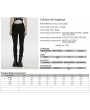 Punk Rave Black Gothic Cyberpunk Leggings for Women