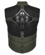 Punk Rave Black and Green Gothic Cyberpunk Mechanical Vest Top for Women