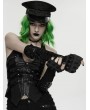 Punk Rave Black Gothic Cyberpunk Cutout Fingerless Gloves