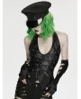 Punk Rave Black Gothic Cyberpunk Cutout Fingerless Gloves