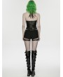Punk Rave Black Gothic Punk Studded Halter Neck Vest for Women
