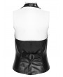 Punk Rave Black Gothic Punk Studded Halter Neck Vest for Women