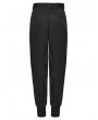 Punk Rave Black Gothic Cyberpunk Buckled Cargo Pants for Women