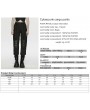 Punk Rave Black Gothic Cyberpunk Buckled Cargo Pants for Women