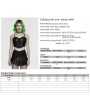 Punk Rave Black Gothic Cyberpunk Asymmetrical One-Piece Pleated Short Skirt