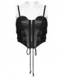 Punk Rave Black Gothic Cyberpunk Corset Top for Women