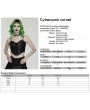 Punk Rave Black Gothic Cyberpunk Corset Top for Women