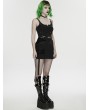 Punk Rave Black Gothic Cyberpunk Asymmetrical Bodycon Short Skirt