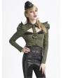 Punk Rave Green Gothic Uniform Style Shirt for Women