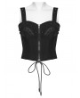 Punk Rave Black Gothic Cyberpunk Mechanical Corset Top for Women