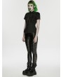 Punk Rave Black Gothic Punk Drawstring Leggings for Women