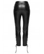 Punk Rave Black Gothic Punk Drawstring Leggings for Women