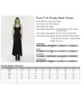 Punk Rave Black Gothic Punk Mesh Slip Fishtail Maxi Dress