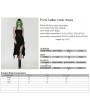 Punk Rave Black Sexy Gothic Punk Halter Irregular Ruffled Dress