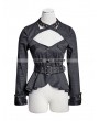 Punk Rave Black Gothic Uniform Style Shirt for Women