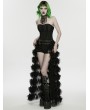 Punk Rave Black Gothic Multi-Layered Mesh Irregular Skirt