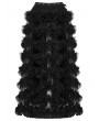Punk Rave Black Gothic Multi-Layered Mesh Irregular Skirt