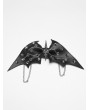 Punk Rave Black and Silver Spiked Punk Gothic Bat Bow Hairpin