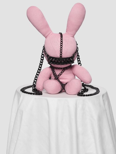 Punk Rave Pink Punk Rivet Cute Rabbit Doll