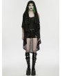Punk Rave Black Gothic Punk Versatile Hooded Vest for Women