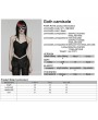 Punk Rave Black Gothic Lace Mesh Halter Camisole Top for Women