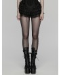 Punk Rave Black Gothic Ruffle Lace Layered Shorts for Women