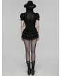 Punk Rave Black Gothic Ruffle Lace Layered Shorts for Women
